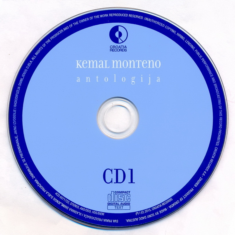 Kemal Monteno 2015 Antologija CD 1