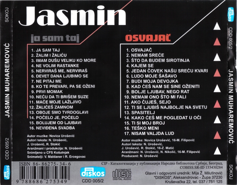 Jasmin 2 CD Osvajac cd 1 cd 2 z
